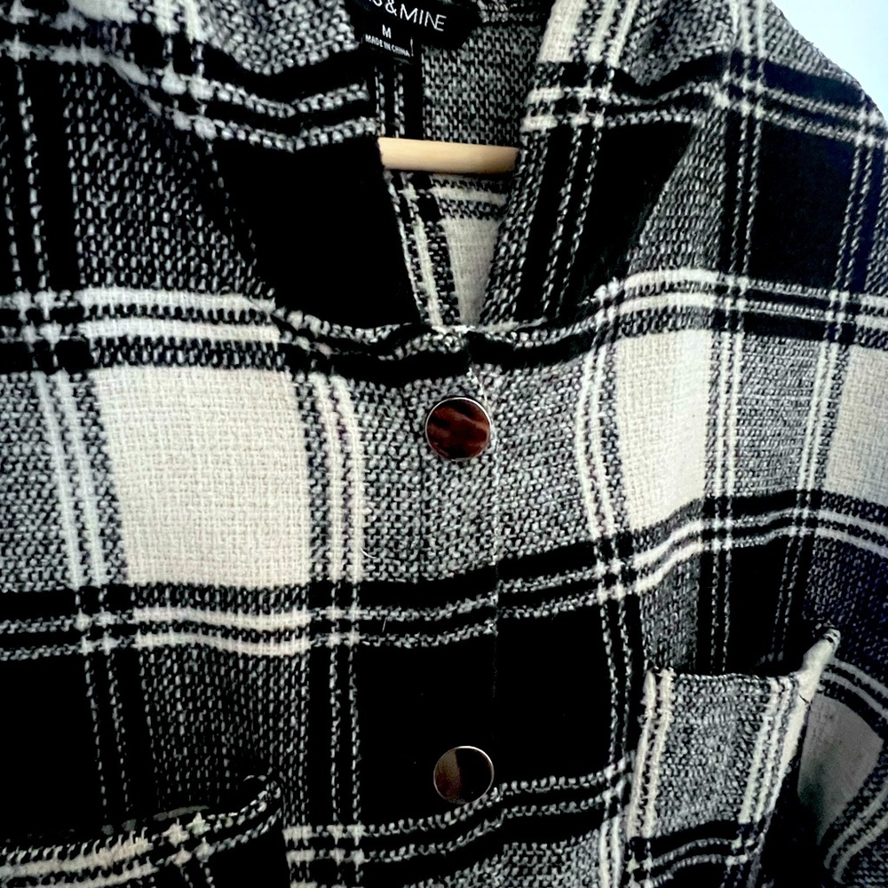 Fall plaid jacket mid length medium